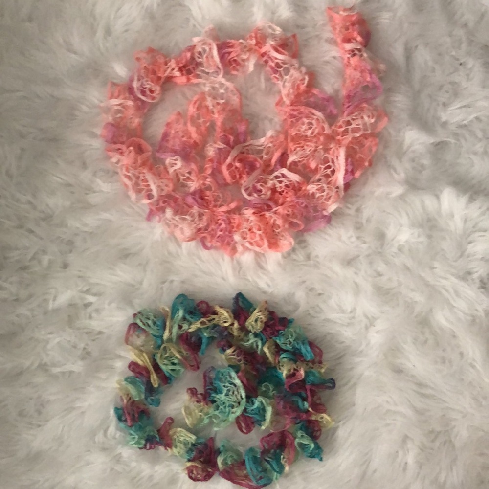 2 handmade scarves